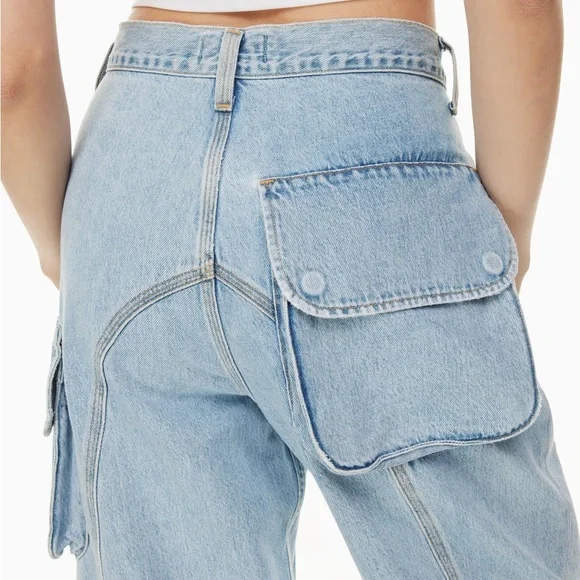 NEW AGOLDE Cass Baggy Cargo Jeans - Picture 4 of 5